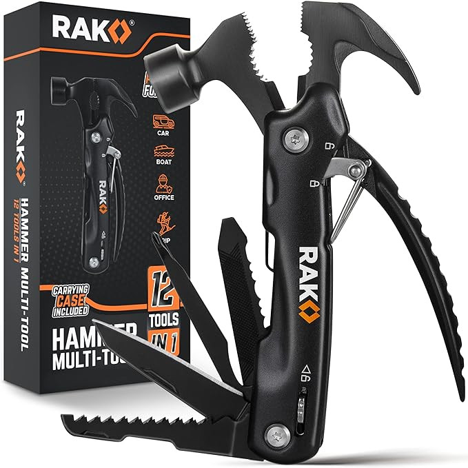 RAK Hammer Multitool BirthdayGifts for Men - Cool Unique Gifts For Men Who Have Everything - Comp... | Amazon (US)