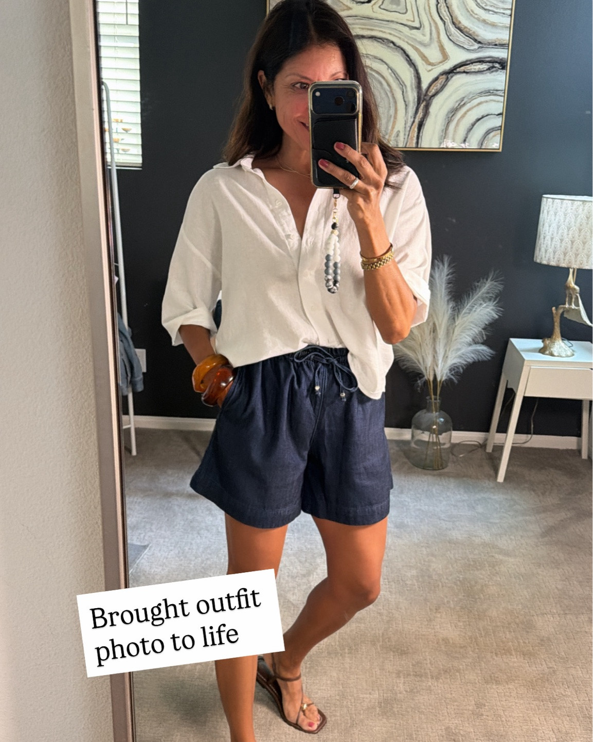 I saw this outfit online and had to try it on myself. 

Sandals tts 
Shorts & top xs

#LTKootd #LTKTravel #LTKOver40