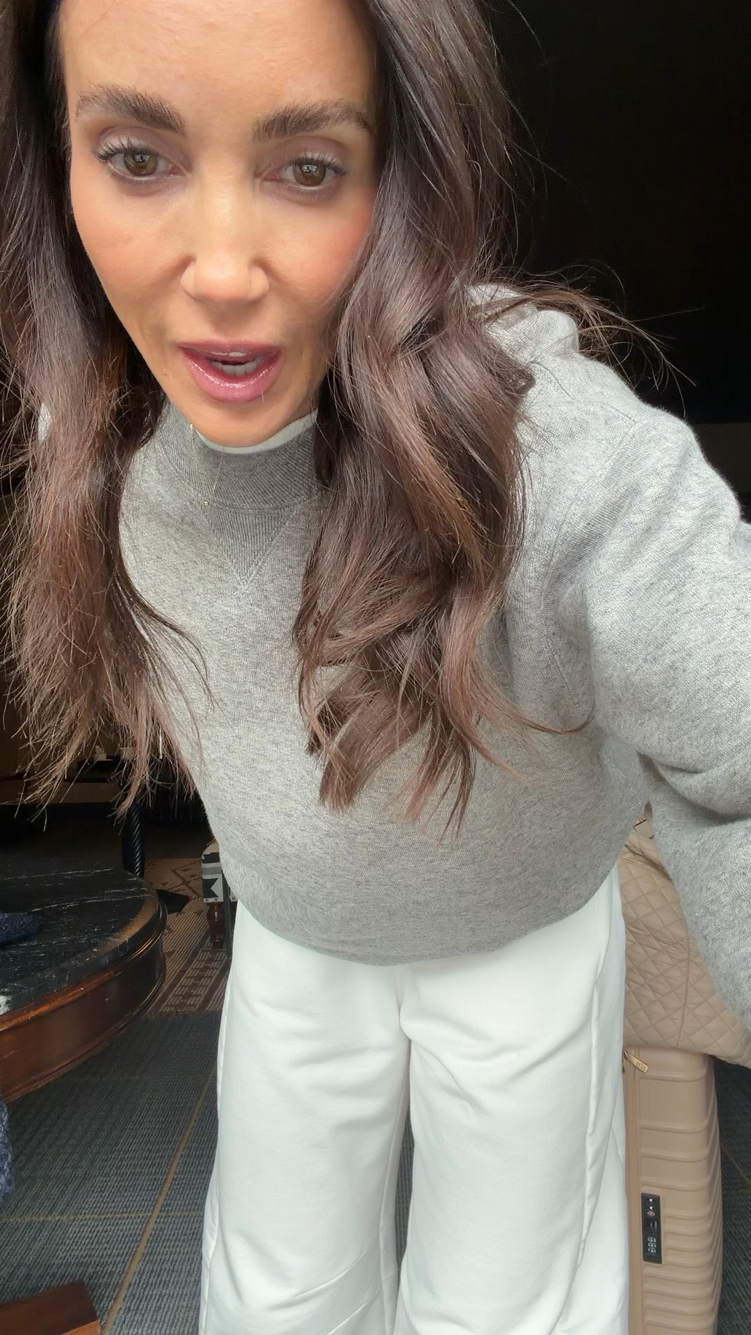 Travel outfit- M in. Sweatshirt, S in sweatpants , xS in coat 

#LTKTravel #LTKOver40 #LTKdayinmylife