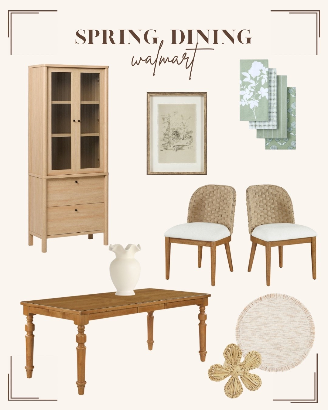 Walmart spring dining // dining room furniture // bookcase 

#LTKHome