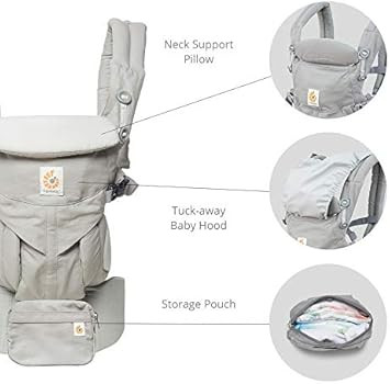 Ergobaby Carrier, Omni 360 All Carry Positions Baby Carrier with Cool Air Mesh, Pearl Grey | Amazon (US)