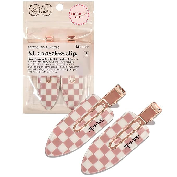 Kitsch Creaseless Hair Clips for Women - No Crease, No Bend Hair Clips for Styling, Bangs, Makeup... | Amazon (US)