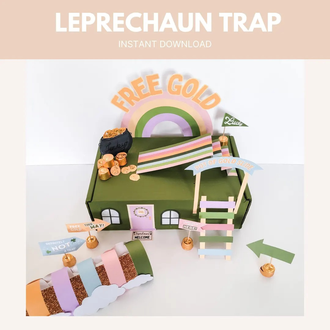 Leprechaun Trap Printable Kit, St. Patrick's Day Activity, Leprechaun Letter, DIY Leprechaun Trap... | Etsy (US)