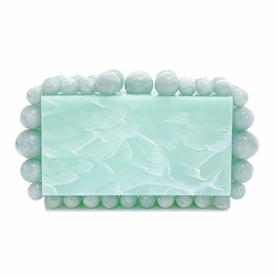 Women's Evening Bag Sparkly Pearl Clutch Purse Acrylic Crossbody Bag for Women | Amazon (US)