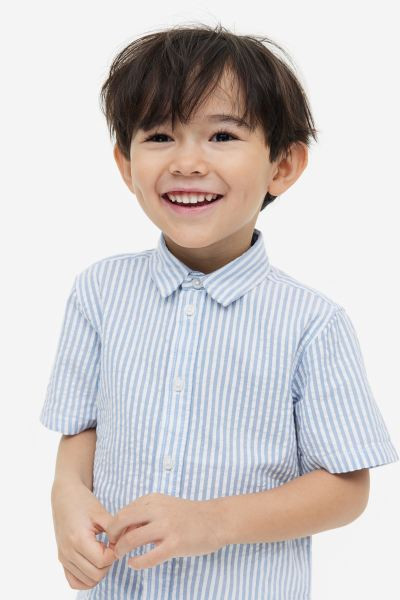 Short-sleeved Cotton Shirt | H&M (US + CA)