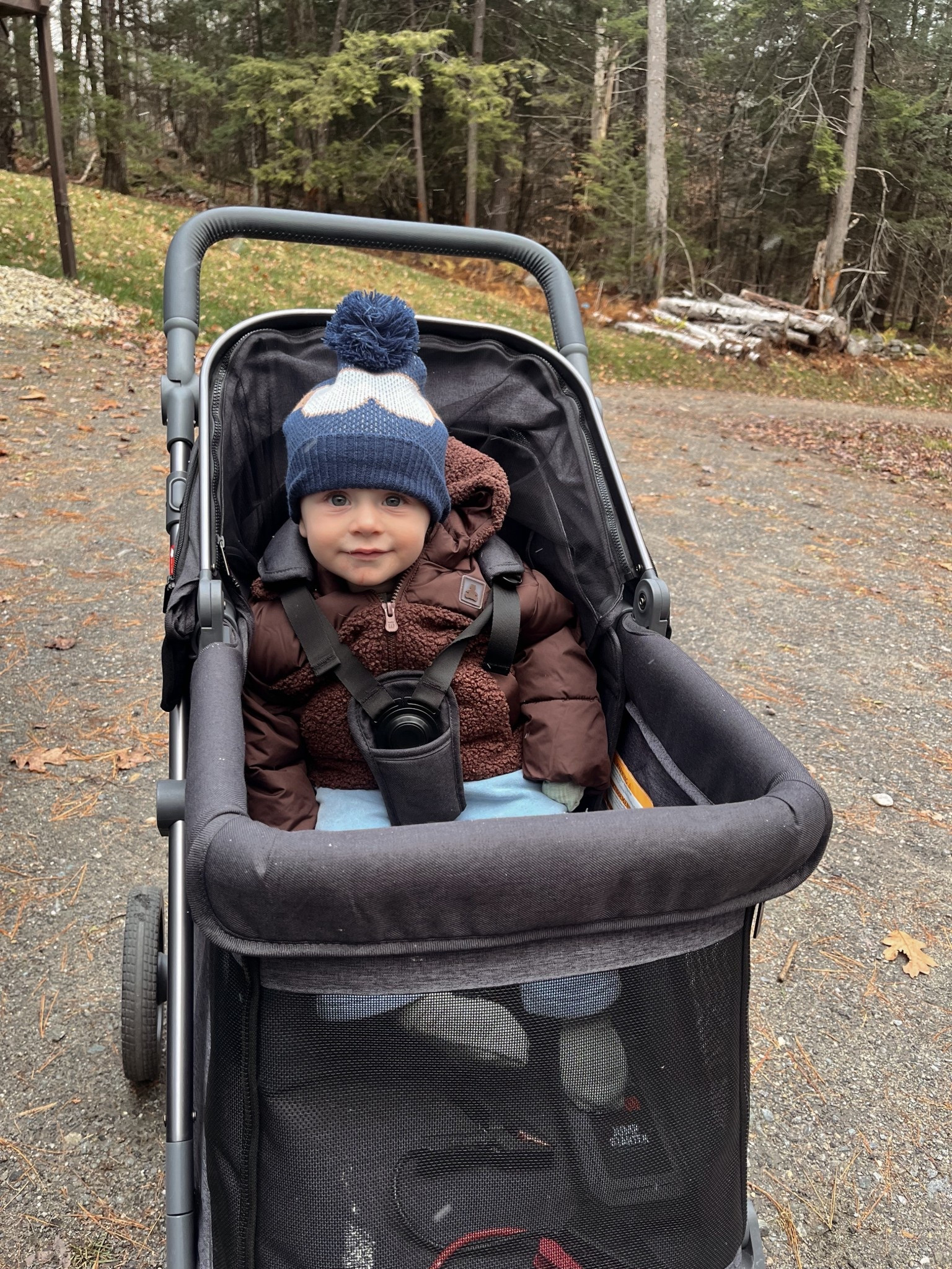 Winter baby! Rhys loves to use his wagon stroller around the neighborhood at the cabin. All bundled up in his ski hat and teddy bear puffer coat! 

#LTKBaby