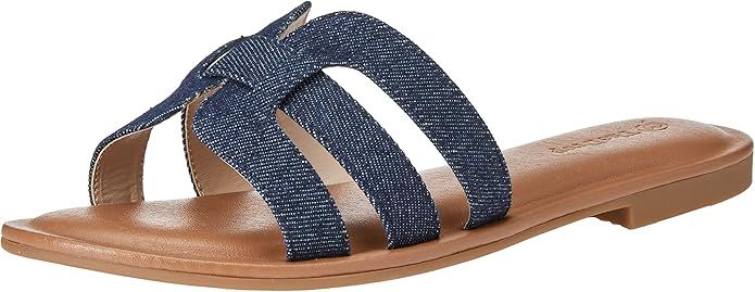 The Drop women's Monika Flat H-band Slide Sandal | Amazon (US)