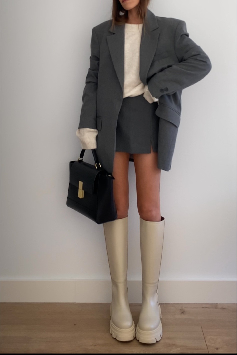 Grey blazer + skirt set for fall and favourite beige boots ever 

#LTKSeasonal #LTKstyletip #LTKshoecrush