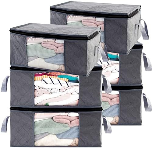 Storage Bins Storage Bags Closet Organizers Sweater Storage Clothes Storage Containers, 6pc Pack | Amazon (US)