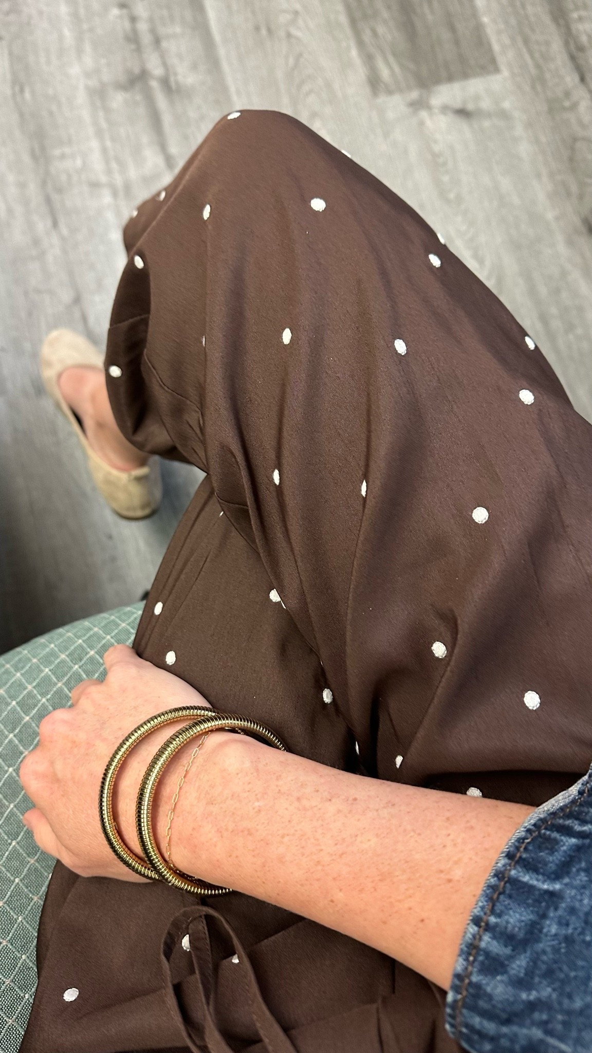 Loving this new target brown polkadot pants! So comfy for teaching and can dress up for date night! Wearing the size small. Also linked a cute transitional top and my flats.

#LTKOver40 #LTKWorkwear #LTKootd