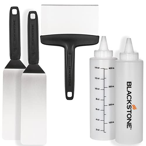 Blackstone Professional Grade Accessory Tool Kit (5 Pieces) 16 oz Bottle, Two Spatulas, Chopper/Scraper and One Cookbook-Perfect for Cooking Indoor or Outdoor, Multicolor | Amazon (US)