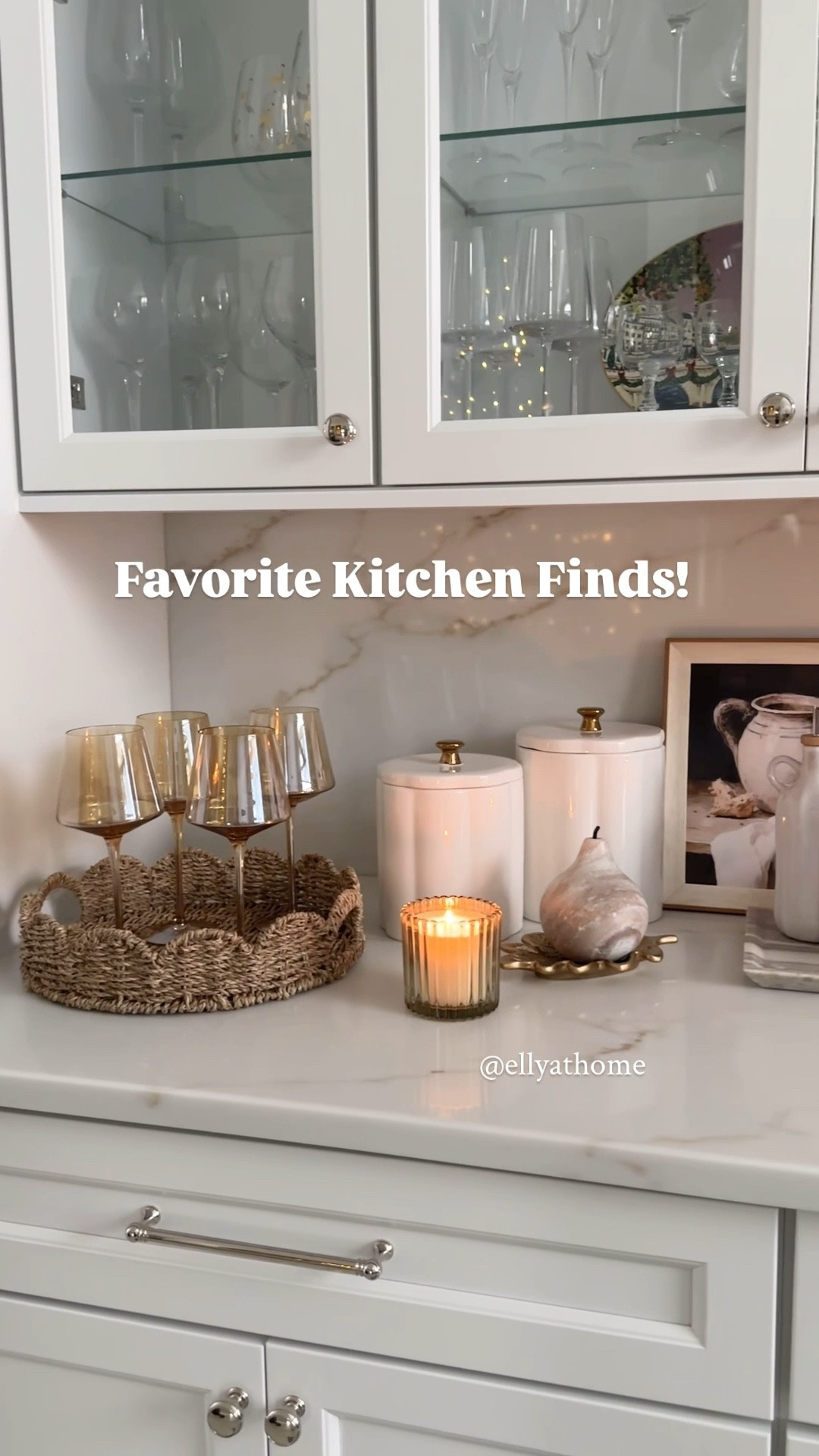 Follower favorite kitchen styling! Shop tray, wine glasses, canisters, oil and vinegar, mugs, marble tray, ruffle bowl, artwork, hardware and more home decor accessories. Amazon, Target, Crate & Barrel

#LTKSaleAlert #LTKHome
