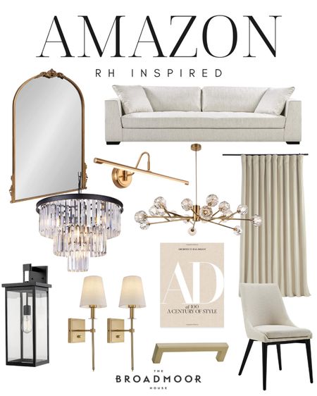 Amazon home, Amazon finds, Amazon furniture, Restoration Hardware inspired, mirror, sofa, chandelier, lighting, dining chair, exterior lighting, coffee table book, picture light, sconce, hardware

#LTKCyberweek #LTKhome #LTKHoliday