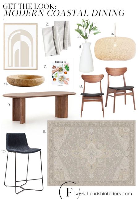 Get the look for a modern coastal dining room with an oblong dining table and coordinating curved dining chairs with leather upholstery. A fun oversized pendant light  over the table to center the space. 

#diningroom #interiordesign #homedesign


#LTKunder100 #LTKhome