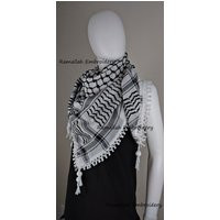 3 Palestinian Kufieh Black & White Hatta Arab Scarf Keffiyeh | Pack Of 3 | Etsy (US)