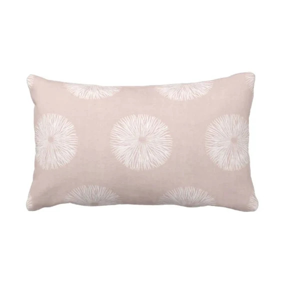 Sea Urchin Print Throw Pillow or Cover Blush/White 14 x | Etsy | Etsy (US)