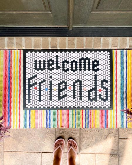 Perfect for your Spring porch. 
Spring, porch, front door, spring rug, welcome, Amazon, Annie selke

#LTKFind #LTKhome #LTKSeasonal