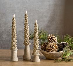 Flameless Tree Taper Candle | Pottery Barn (US)
