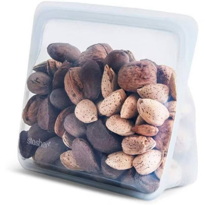 stasher Reusable Food Storage Stand-Up Mid Bag - Clear | Target