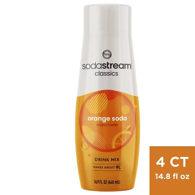 SodaStream Orange 14.9 fl oz/4pk: Soda Streamer Flavor Syrup, Liquid Concentrate, Soft Drink Mix | Target