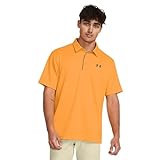 Under Armour Men's Tech Golf Polo, (803) Nova Orange / / Pitch Gray, Small | Amazon (US)