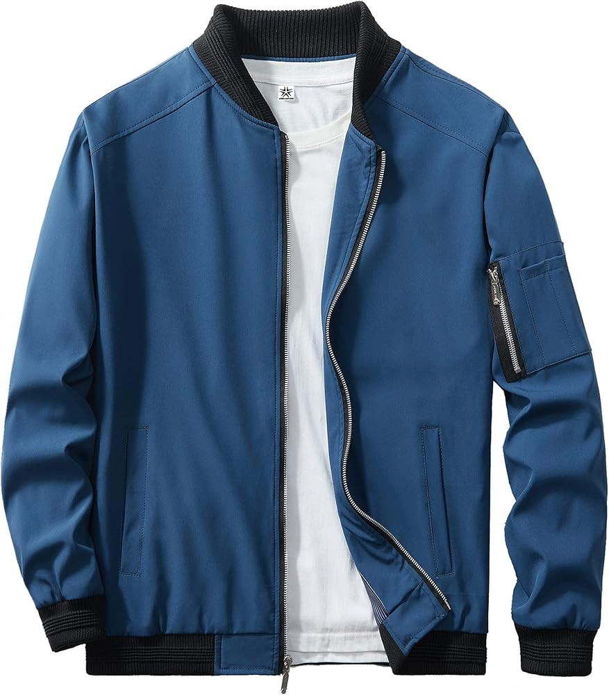 URBANFIND Men's Slim Fit Lightweight Sportswear Jacket Casual Bomber Jacket | Amazon (US)