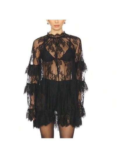 See Through Lace Dress | SHEIN