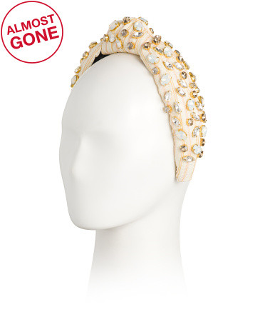 Seersucker Embellished Knotted Headband | TJ Maxx