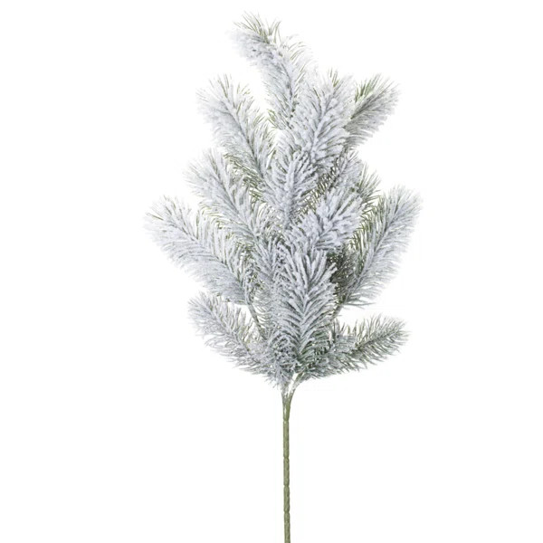 Flocked Pine Spray (Set Of 12) 20"H Plastic (Set of 12) | Wayfair North America