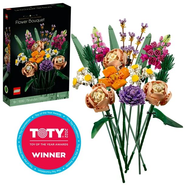 LEGO Icons Flower Bouquet 10280 Artificial Flowers, Set for Adults, Decorative Home Accessories, ... | Walmart (US)