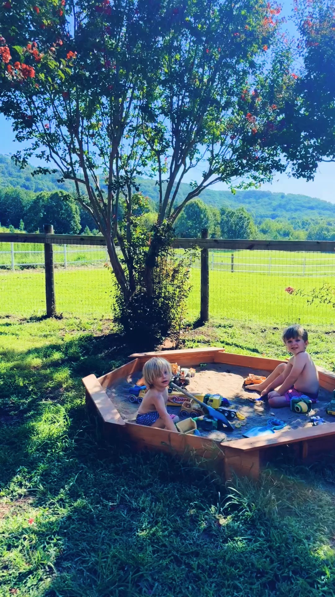 Next up… they made their giant sandbox the “beach” - and had so much fun dig digging 🪏 away!! 🪣