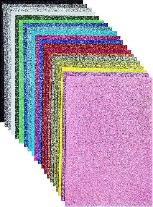 Glitter Felt, Glitter Sheets, 8 x12 inches Felt Glitter for Craft, 20pcs Pack Glitter Felt Fabric... | Amazon (US)