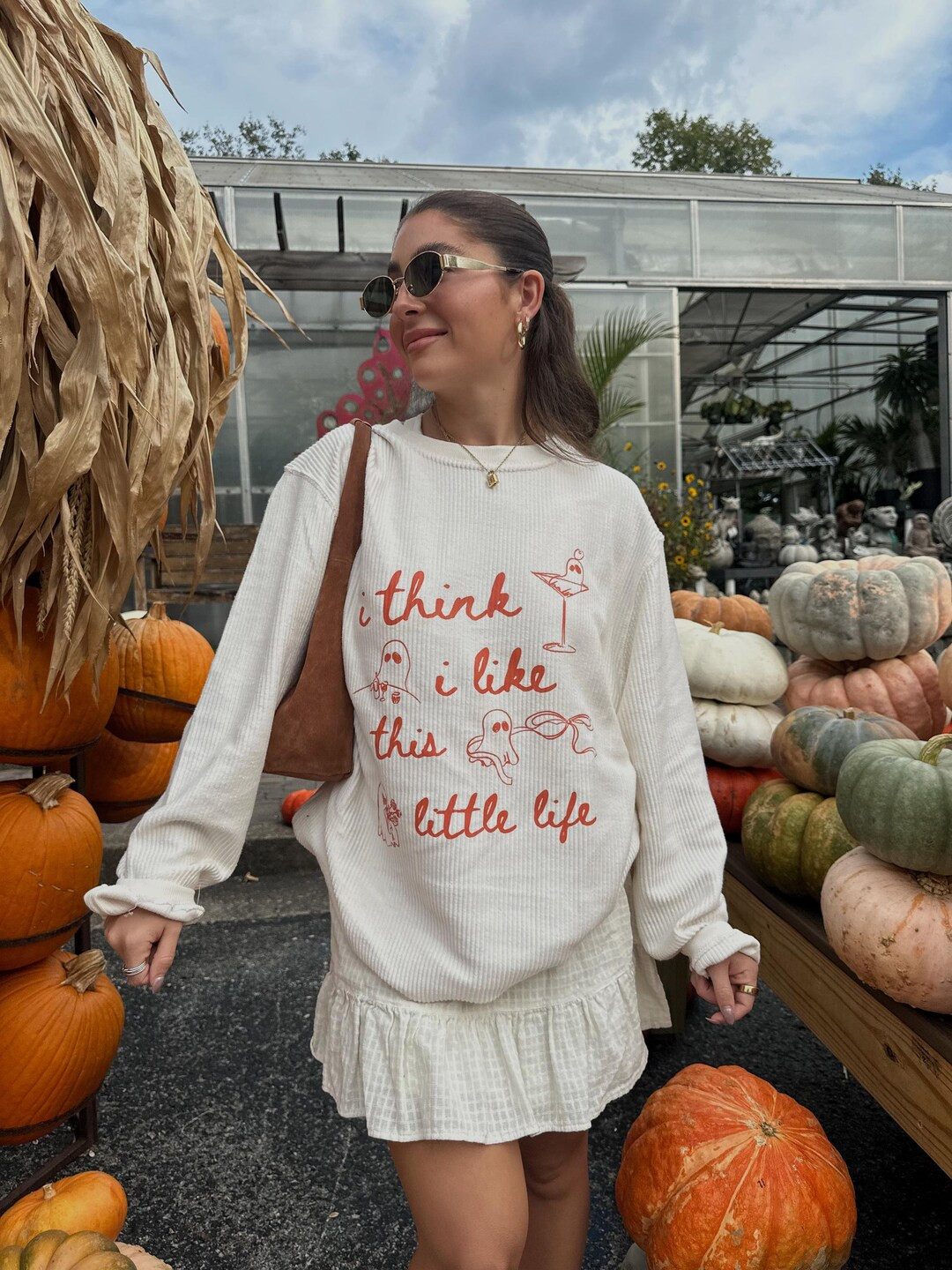 I Think I Like This Little Life Ghost Sweatshirt - Etsy | Etsy (US)