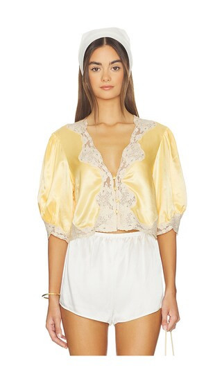 RIXO Yasmin Top in Yellow. - size XXS | Revolve Clothing (Global)