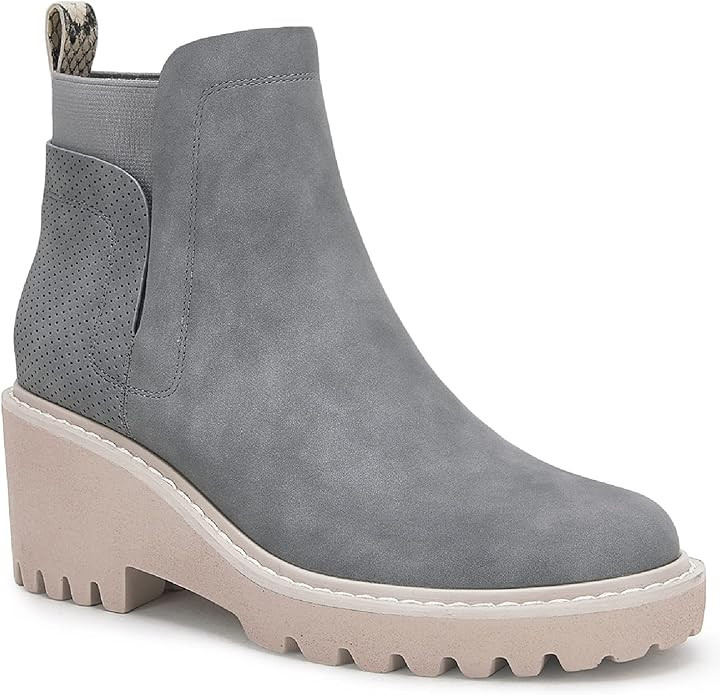 Amazon.com | Womens Platform Lug Sole Ankle Boots Chunky Block Heel Chelsea Boot Non-Slip Leopard... | Amazon (US)