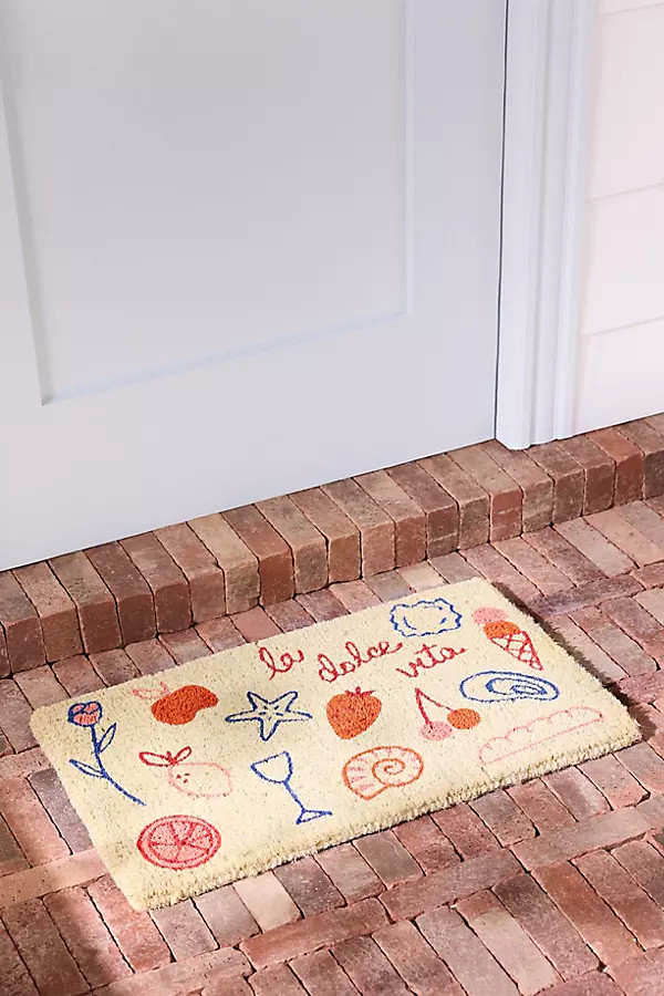 La Dolce Vita Coir Printed Doormat | Anthropologie (US)