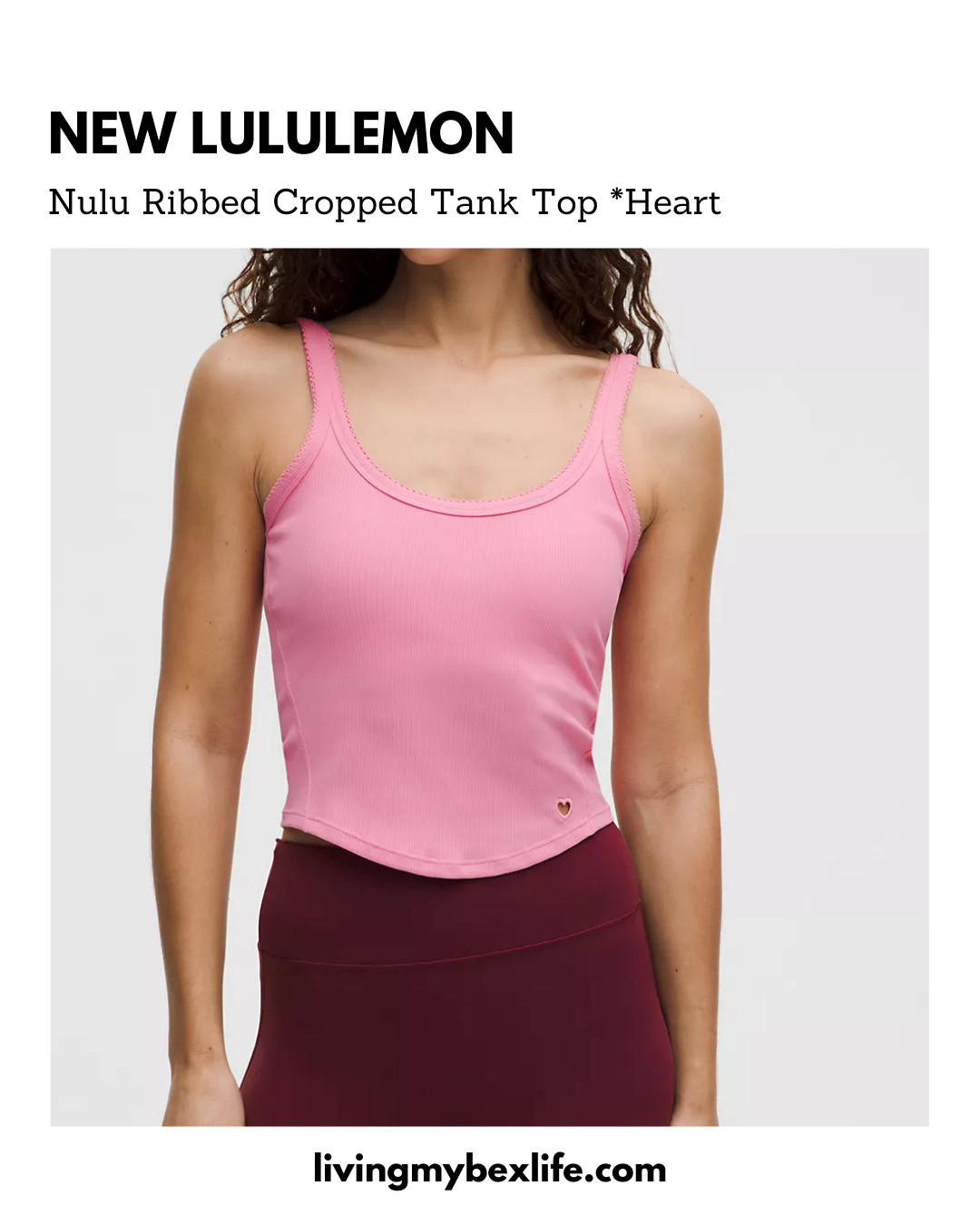 lululemon Nulu Ribbed Cropped Tank Top *Heart in Candy Cloud pink 

 #LTKfitnessgoals #LTKActive #LTKU