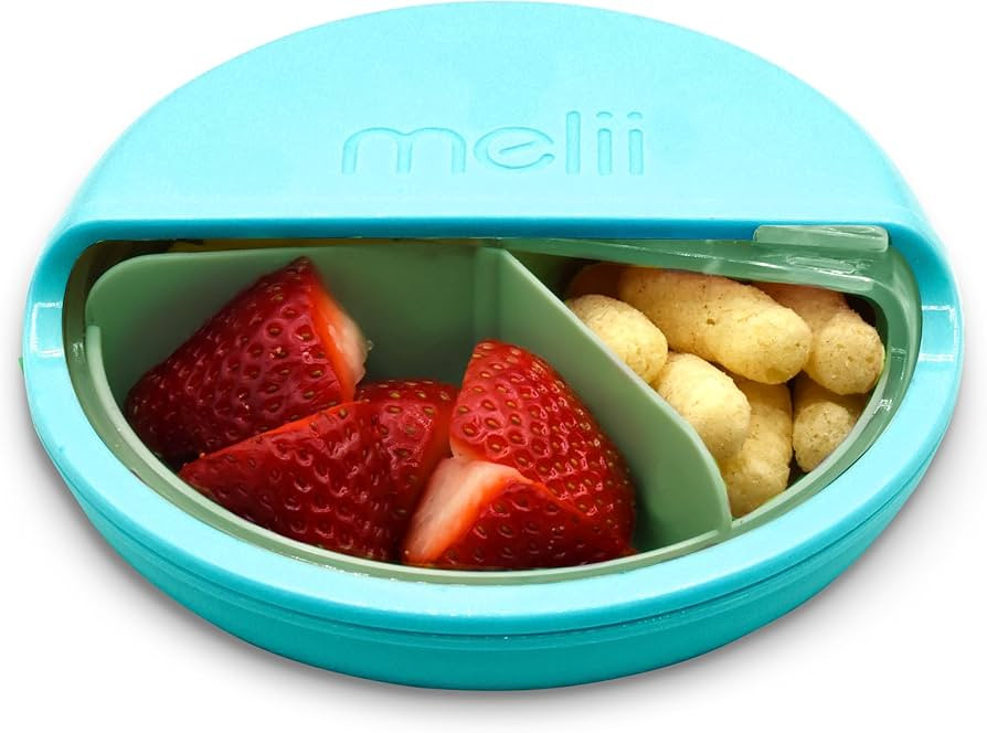 melii Spin Snack Container | 3-Compartment Rotating Snack Box with Sliding Window, BPA-Free, Dish... | Amazon (US)