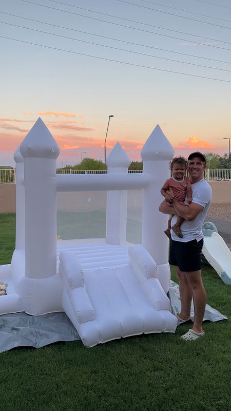 What a sunset but more importantly what a fun bounce house! This all white bounce house is $400 on Amazon. Worth every penny! 

kids l kids fun l kids toys l outdoors l outdoor toys l kids inspo 

#LTKkids #LTKbaby