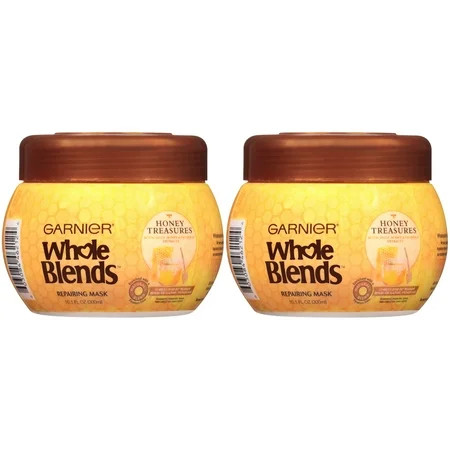 Garnier Whole Blends Repairing Hair Mask Honey Treasures, For Damaged Hair, 2 count | Walmart (US)