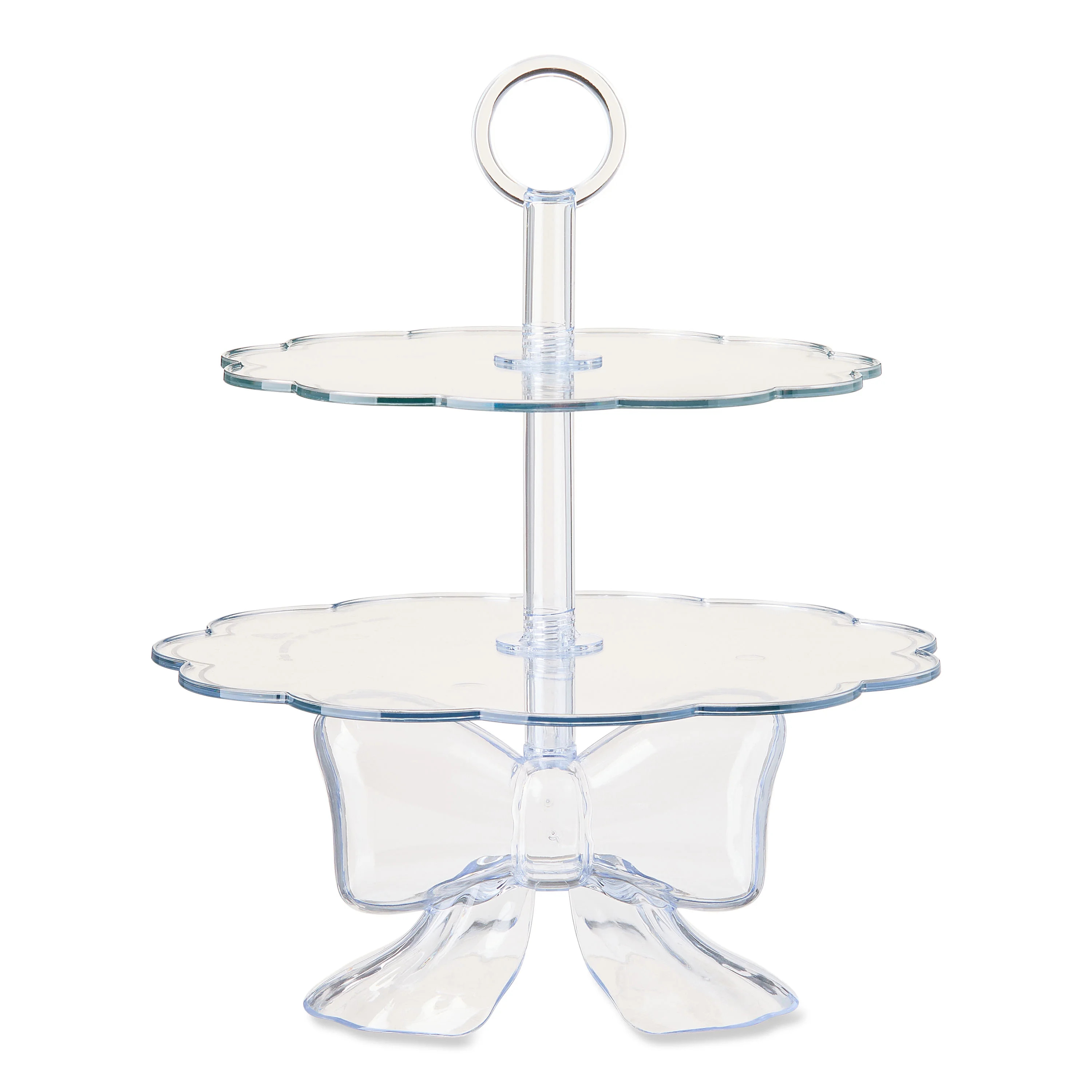 Tiered Treat Stand with Bow, Clear, 11", Easter by Way To Celebrate | Walmart (US)