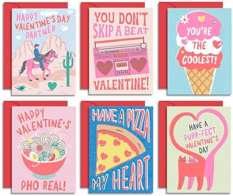 S&O Fun Happy Valentines Day Cards - Set of 24 Valentine Cards Boxed with Envelopes - Notes for G... | Amazon (US)