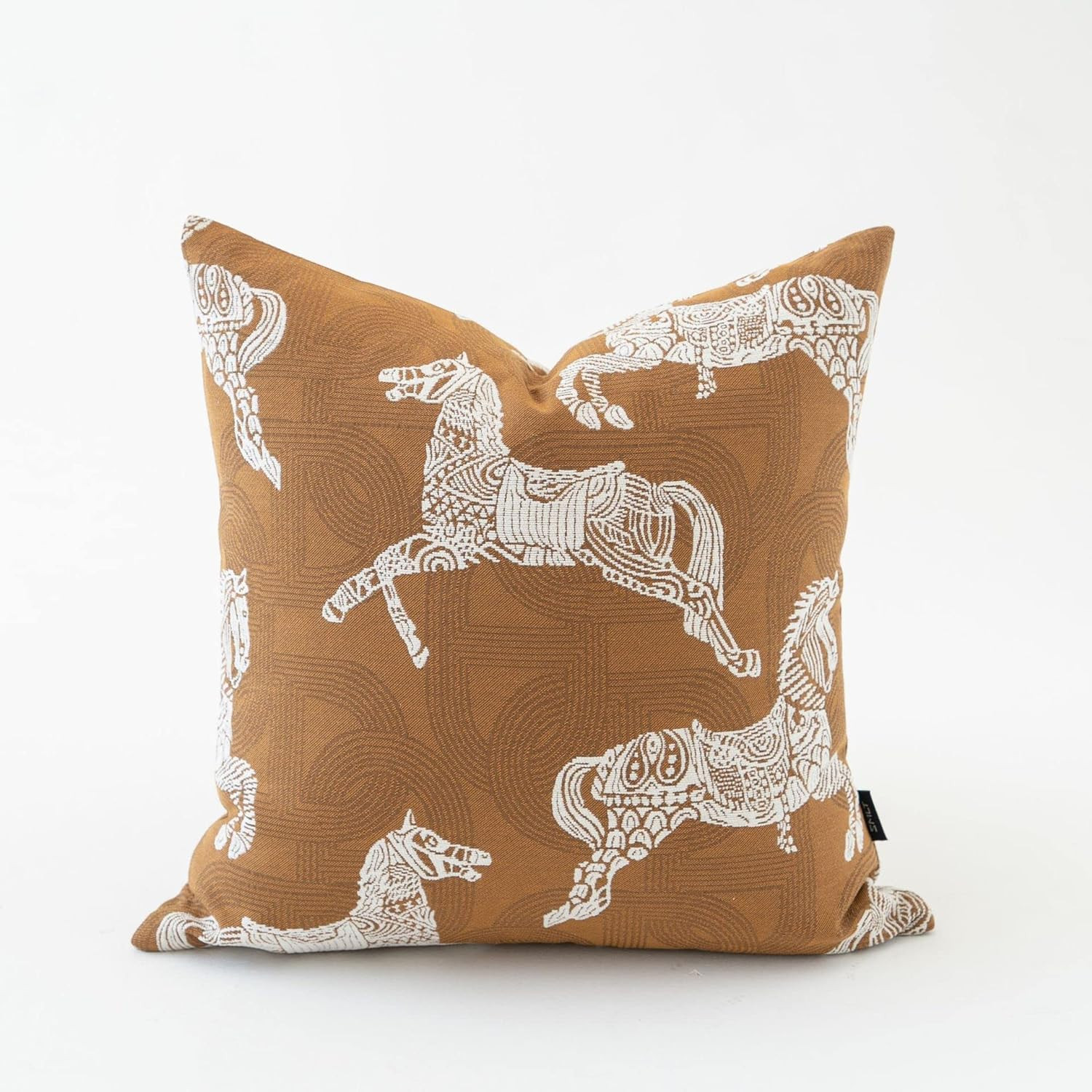 Croker Horse 20x20'' Inches Throw Pillow Cushion Cover - Luxury Palace Horse Pattern Chenille Embroidery Luxury Modern Fashion Style Couch Sofa Pillow for Living Room Bedroom | Amazon (US)