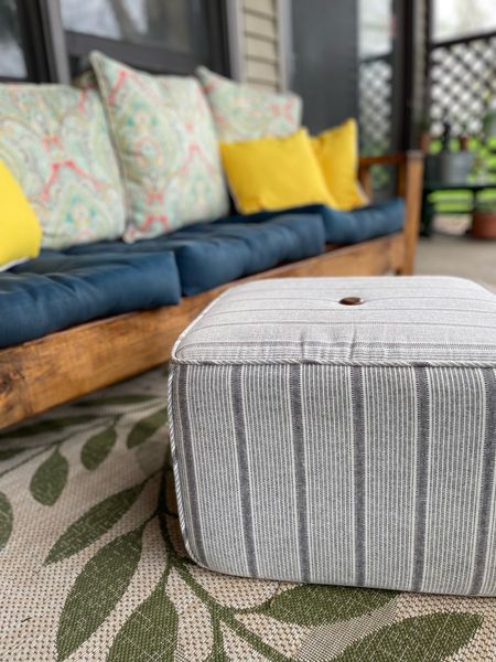 Flexible seating on a patio is such an easy tip, especially if you have a small outdoor space and are in need of extra seats when guests come over! Think ottomans, poufs,
or small chairs that can be found at a thrift store for a few dollars!

#LTKHome #LTKSeasonal #LTKFindsUnder100