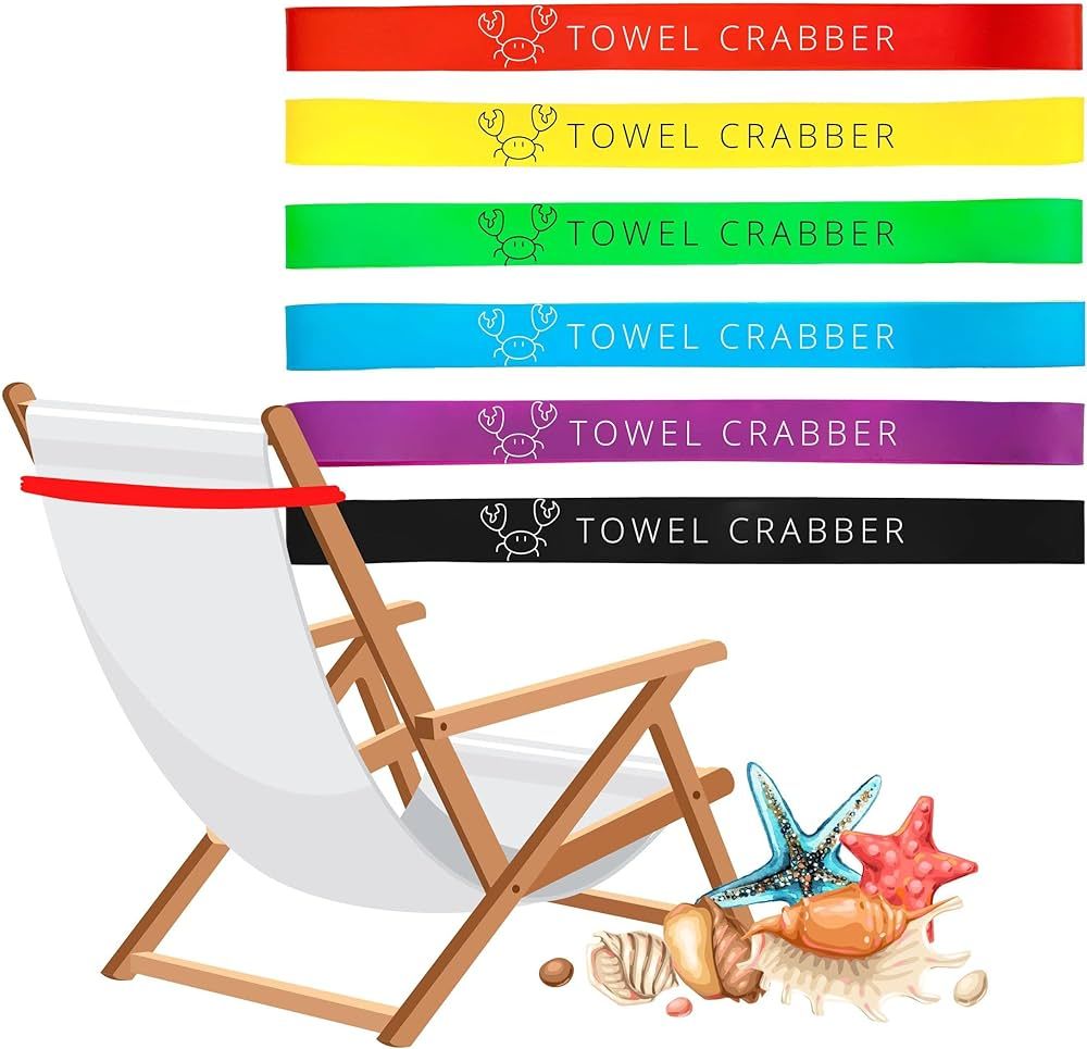 Towel Bands (6 Pack) - for Beach Pool & Cruise Chairs I Extra Durable - No Snapping in The Sun I ... | Amazon (US)