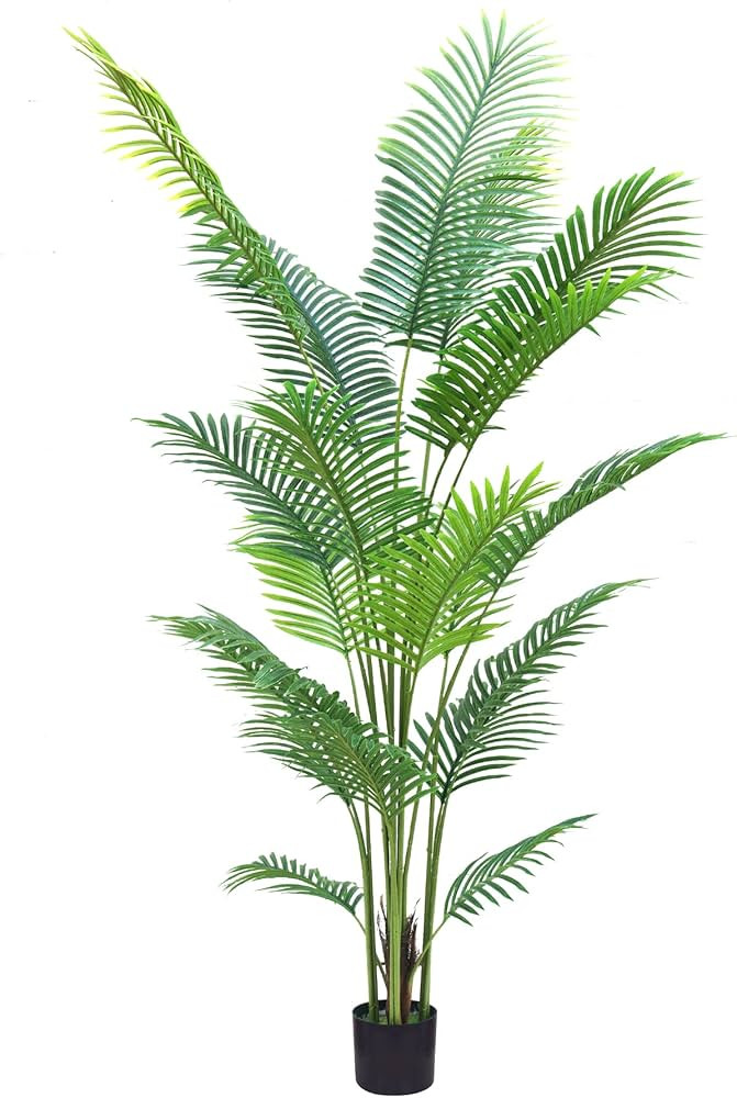 Artificial Areca Palm Tree - Fake Plants Bird of Paradise Palm Tree Faux Tropical Palm Potted Dyp... | Amazon (US)