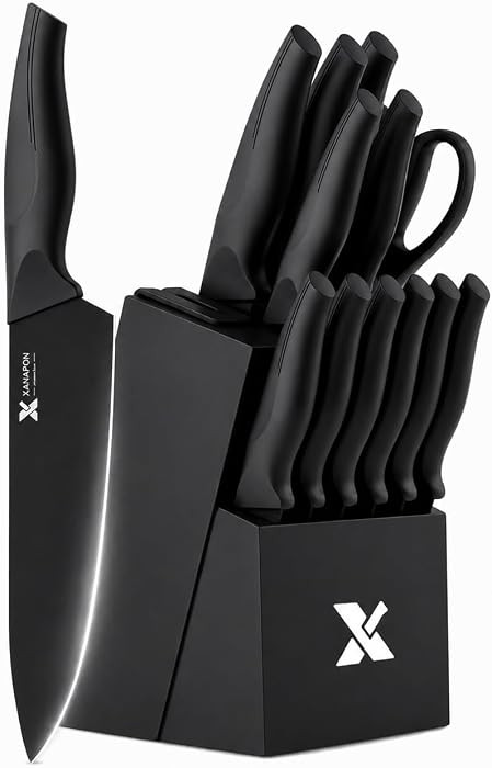 XANAPON Knife Set, 14 Pieces Kitchen Knife Set, High Carbon German Stainless Steel, Dishwasher Sa... | Amazon (US)