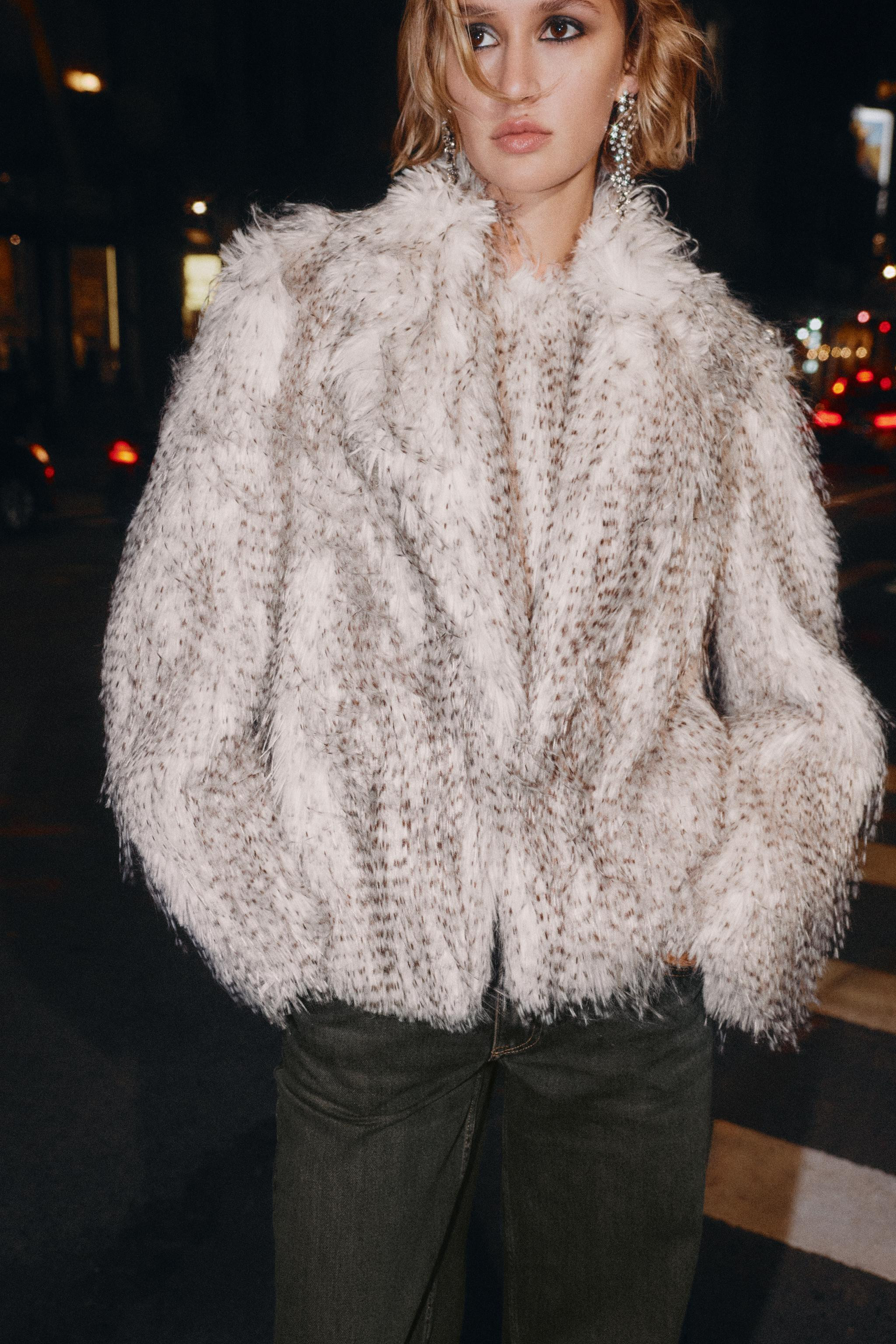 SHORT FAUX FUR COAT | Zara US