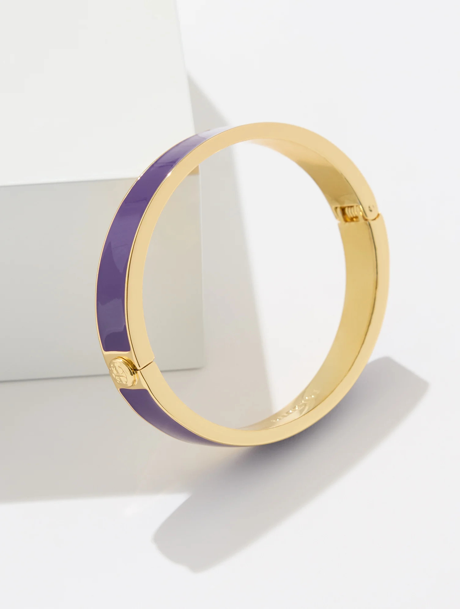 Enamel Hinge Bangle - Ivory/Gold - 001 Talbots | Talbots
