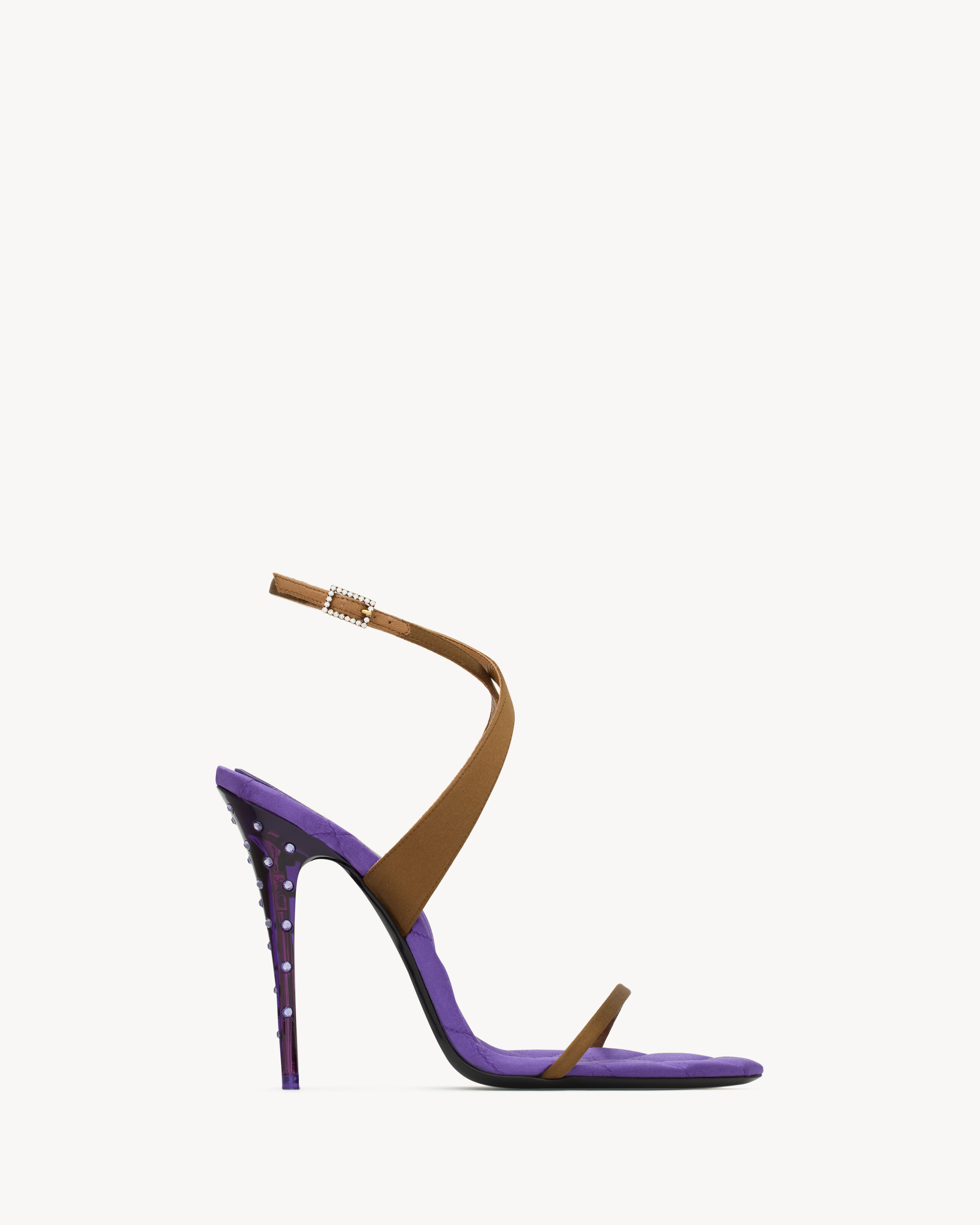 IVRESSE sandales en cr\u00eape satin et cristaux | Saint Laurent Inc. (Global)